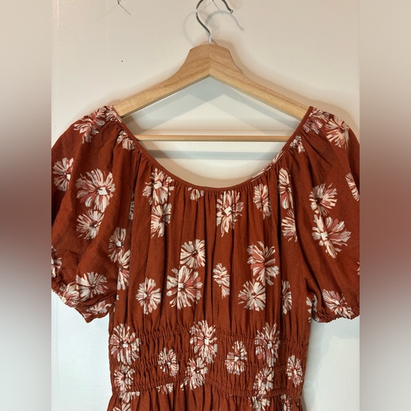 ✨Madewell Linen-Blend Sophia Midi Dress Medium - Picture 12 of 15